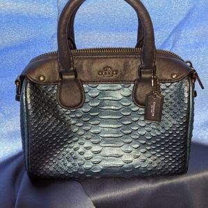 Blue Iridescent Coach Mini  Purse